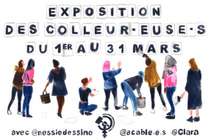 Expo de mars Collages Féministes Lyon